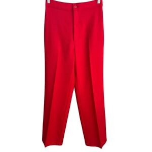 Levis Vintage 70s Red High Waisted Trousers Straight Leg White Tab Pants 26x30.5